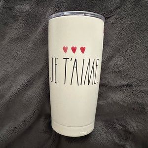 Rae Dunn White Je T’Aime Valentine’s Day Coffee Tumbler